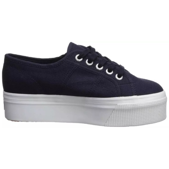 Superga 2790 Navy Platform Lace up Sneaker 9.5 - Picture 8 of 10